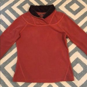 Prana burnt orange fleece pullover
